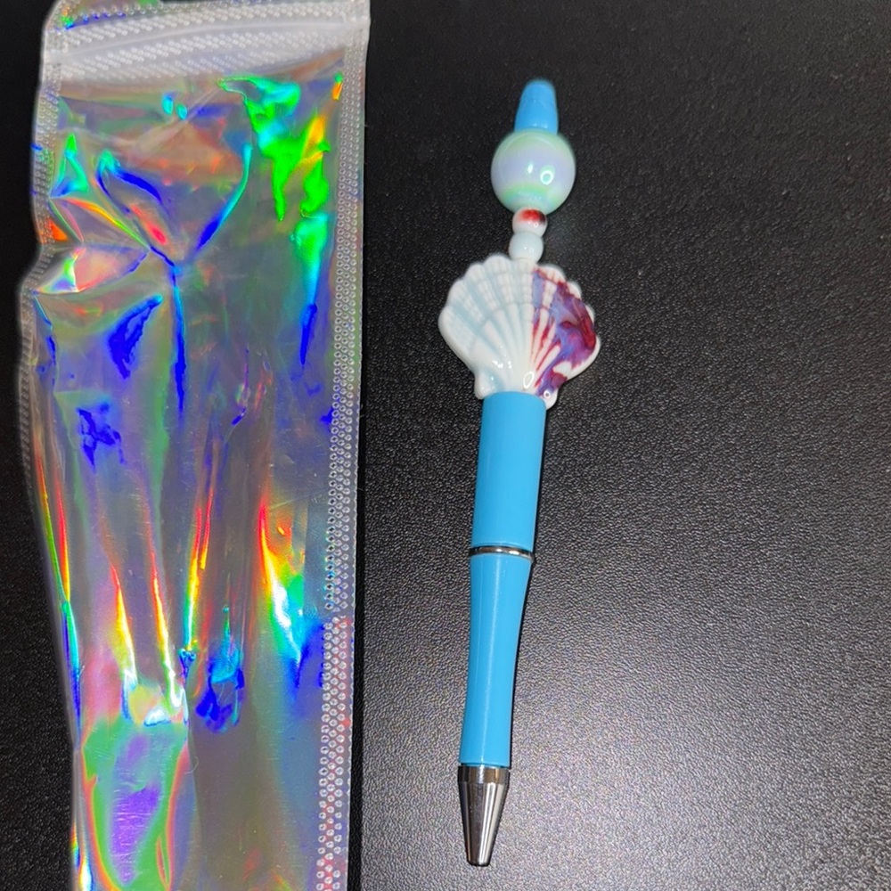 Blue Decorative Sea Shell Pen
